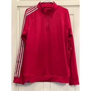 Adidas 3 stripe 1/4 zip Red pullover NWOT
